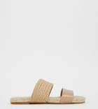 Asos Design Wide Fit Jaylin Leather Espadrille Mules-beige