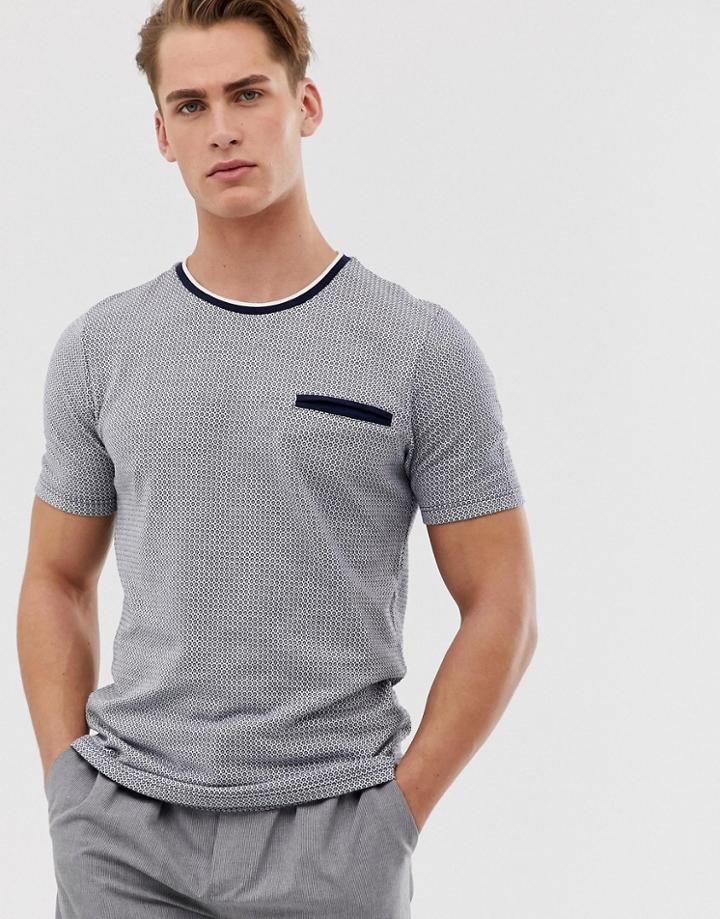 Jack And Jones Heavy Textured Pocket T-shirt-navy