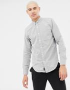 Abercrombie & Fitch Long Sleeve Oxford Shirt - Gray