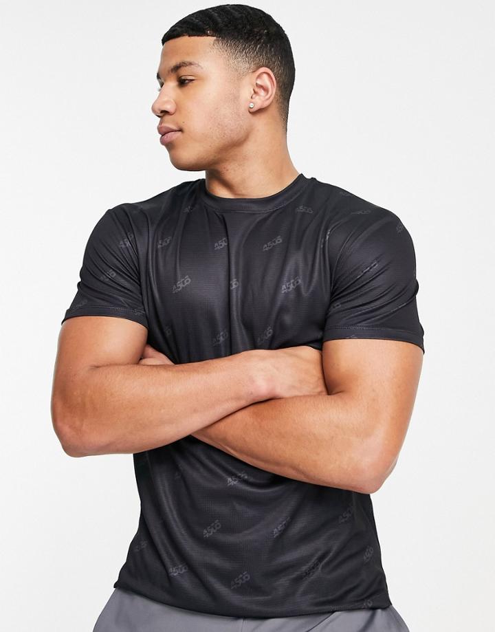 Asos 4505 Training T-shirt With All Over Logo Print-black