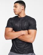 Asos 4505 Training T-shirt With All Over Logo Print-black
