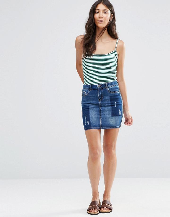 Vila Lillis Denim Skirt - Blue