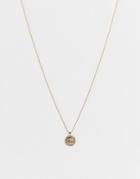 Topshop Pisces Crystal Pendant Necklace In Gold