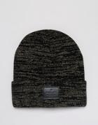 Asos Patch Beanie In Gold - Gold