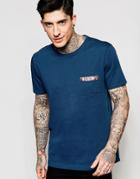 Pretty Green T-shirt With Paisley Pocket Trim Teal - Teal