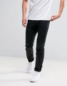 D-struct Distressed Cotton Slim Fit Chino - Black