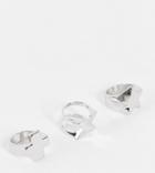 Reclaimed Vintage Inspired Unisex Chunky Ring Pack In Silver