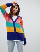 Brave Soul Anya Rainbow Cardigan-multi