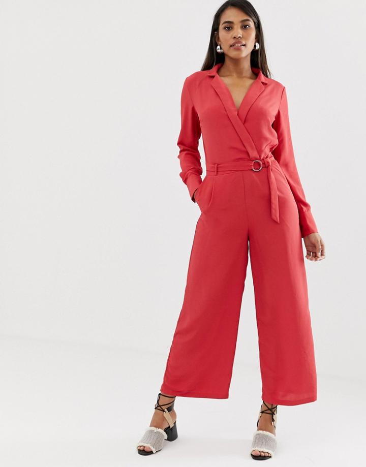 Vila Wrap Jumpsuit - Red