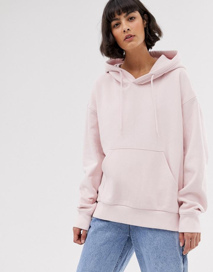 Weekday Oversized Hoodie In Light Pink