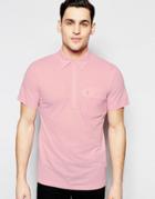 Farah Polo Shirt With Pocket Regular Fit - Pink