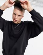 River Island Oversized Sweatshirt In Black