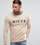 Nicce London Sweatshirt In Beige Exclusive To Asos - Beige