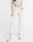 Cotton: On Straight Stretch Jeans In White