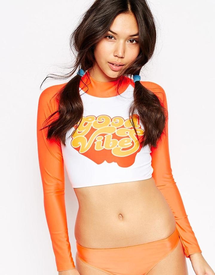 Motel Good Vibes Surfie Bikini Top - Good Vibes