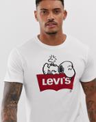 Levi's Peanuts Snoopy Batwing Logo T-shirt In White