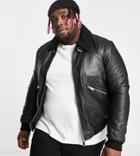 Bolongaro Trevor Plus Colton Bomber Leather Jacket-black