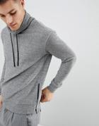 Mango Man Funnel Neck Jumper In Grey - Gray