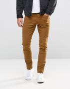 New Look 5 Pocket Skinny Jeans In Tan - Tan