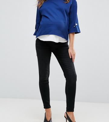Gebe Maternity Skinny Jean In Black - Black
