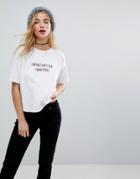 Asos Holidays T-shirt With I'm Not Just For Holidays Print - White