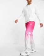 Adidas Originals 3d Trefoil Ombre Track Pant In Magenta-pink