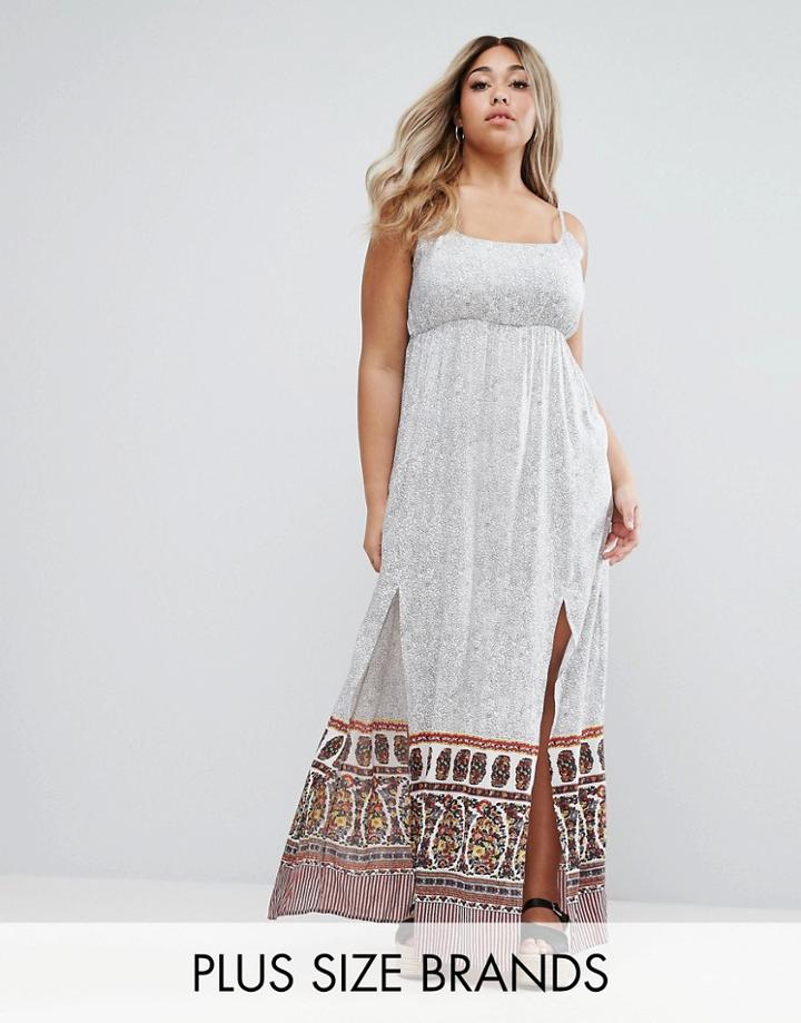 Diya Plus Maxi Dress With Splits - Multi