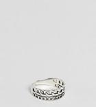 Designb Chain Ring In Sterling Silver Exclusive To Asos - Silver