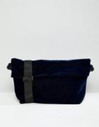 Weekday Velvet Banana Bag - Navy