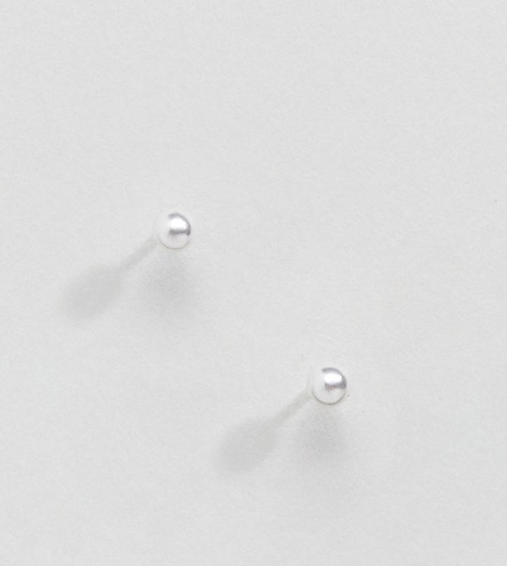 Kingsley Ryan Sterling Silver Pearl Stud Earrings - Silver