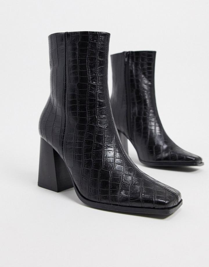 Truffle Collection Heeled Boots In Black