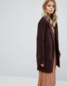 First & I Formal Trench Coat - Brown