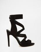 Truffle Collection Helen Tie Heeled Sandals - Black Mf