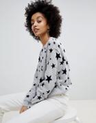 Mbym Star Print Sweatshirt - Gray