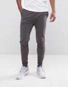 Asos Extreme Super Skinny Joggers In Charcoal Marl - Gray