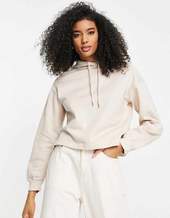 River Island Seam Detail Hoodie In Cream - Part Of A Set-white
