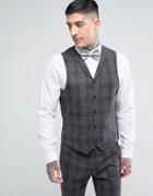 Rudie Skinny Nep Check Vest - Gray