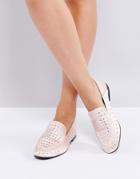 Qupid Flat Stud Shoe - Beige