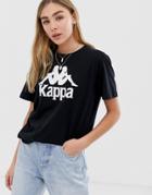 Kappa Relaxed T-shirt With Front Logo - Black