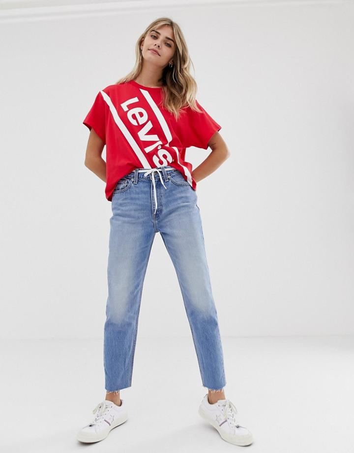 Levi's Extra Graphic Varsity Logo T-shirt-red