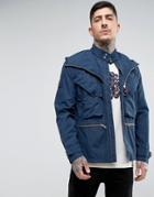 Pretty Green Capella Seam Sealed Jacket In Navy - Navy