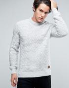 Threadbare Chunky Cable Knit Sweater - White
