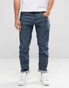 Jack & Jones Anti Fit Jeans With Engineered Detail In Washed Indigo - Black