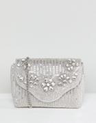 Dune All Over Embellished Bag In Silver - Pink