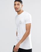 Asos Longline Muscle T-shirt With Chest Print - White