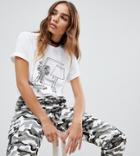 Reclaimed Vintage Inspired T Shirt With Table Scene Sketch - White