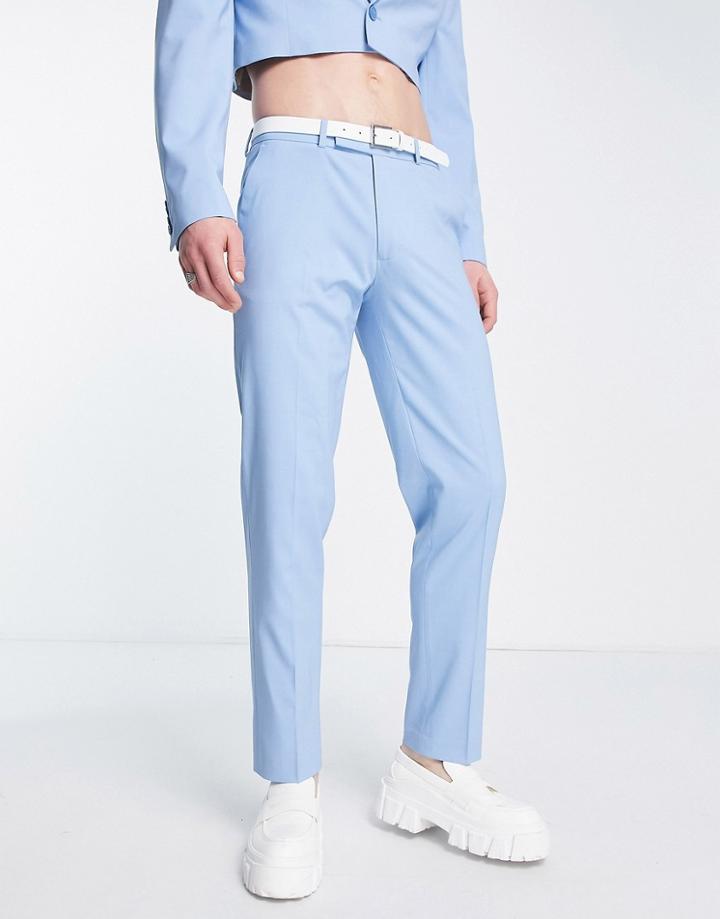 Asos Design Slim Suit Pants In Pale Blue