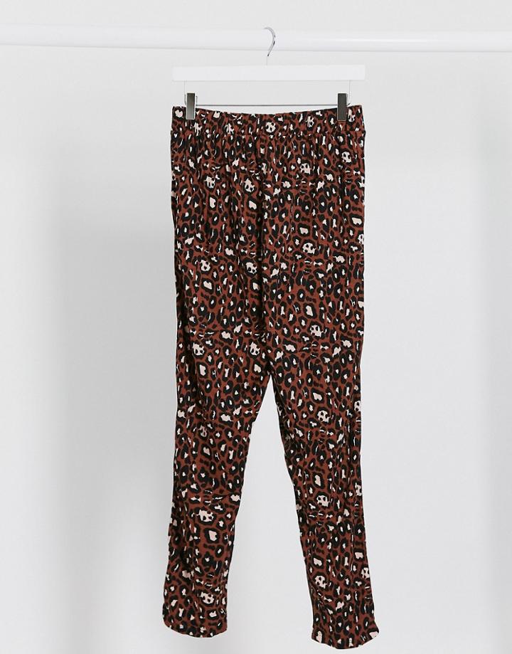 Asos Design Jersey Peg Pants In Animal Print-multi