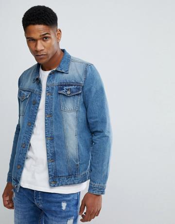 Brave Soul True Denim Jacket - Blue