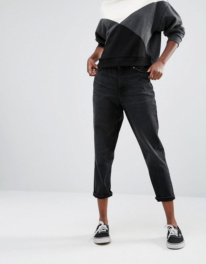 Monki Straight Leg Jean - Black